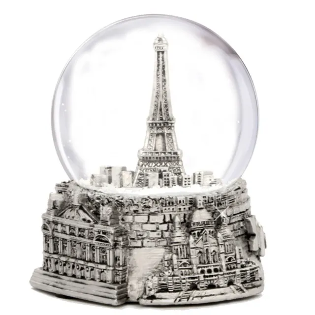Paris Eiffel Tower Snow Globe Souvenir 3.5 Inches Tall