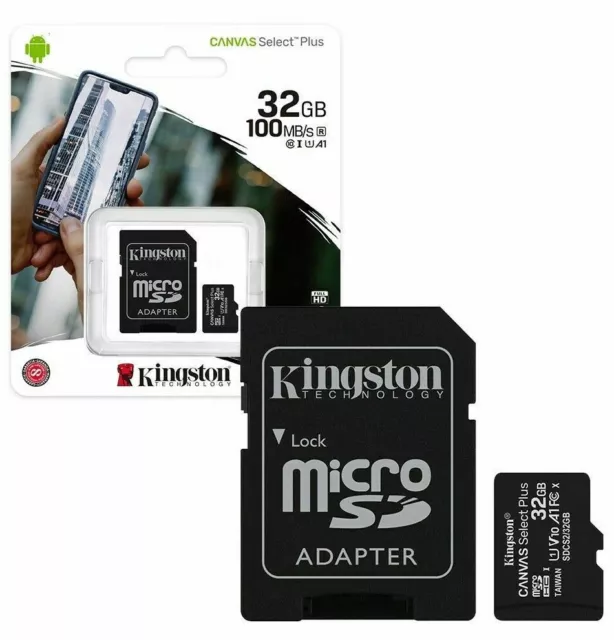 LATEST Kingston Micro SD SDHC 32GB Memory Card Class 10 SD SEALED PACK