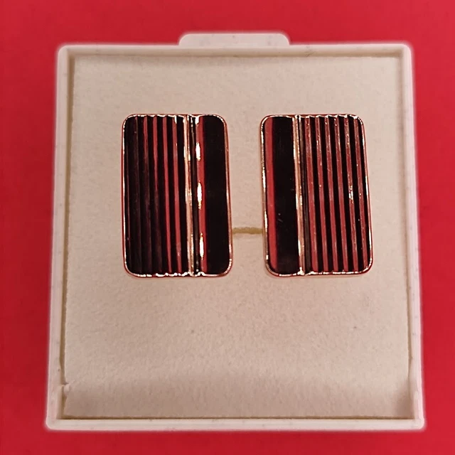 Boutons De Manchette & Pince à Cravate Plaqué Or 18k – Poinçon Oria – Occasion Très Bon état