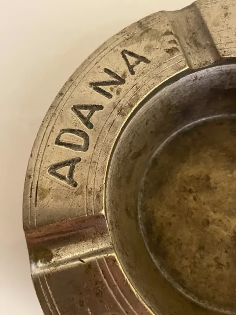 Vintage 1970’s Hotel Santral Palas Adana Turkey Metal Ashtray 2