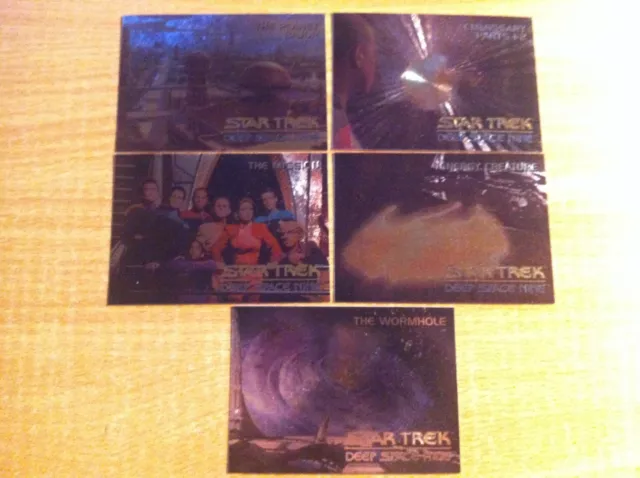 Star Trek Deep Space Nine Complete Set Of 5 Spectra Etch Cards Sp1-Sp4+Spg