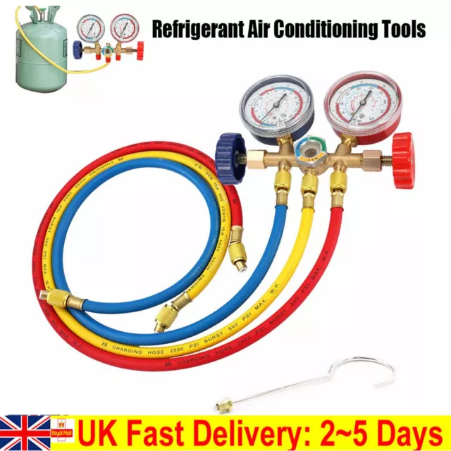 Air Conditioning AC Diagnostic A/C Manifold Gauge Tool Kit Refrigeration Set NEW