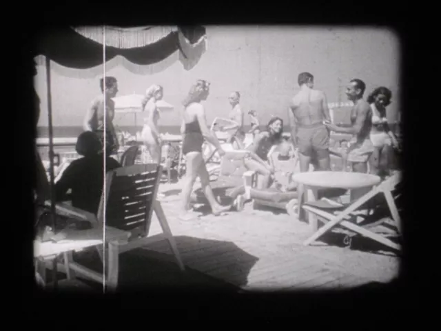 Film 16 mm Actualités 1956 : Nice - MANSFIELD - B B - TATI - MARAIS - COCTEAU 3