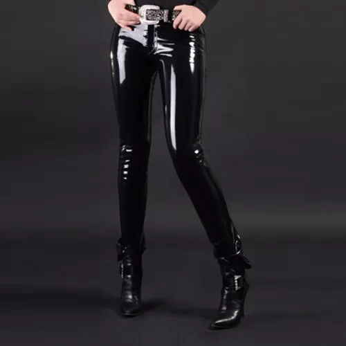 Gummi Latex Rubber Women Black Tight pants Sexy trousers 0.4mm size S-XXL