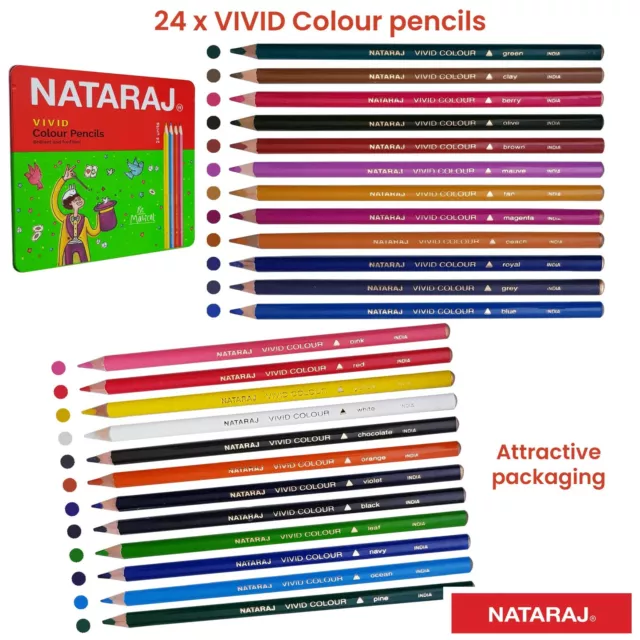 Premium Professional Artist x12/24 Juego de Lápices de Color Metal Lata Artista Niños