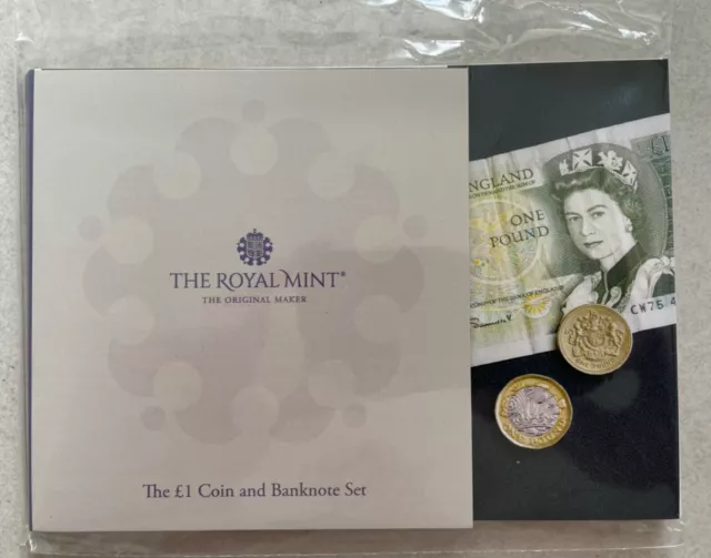 £1 Coin And Banknote Set Still In Original Packaging