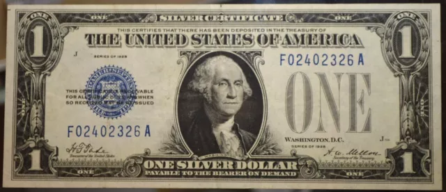 1928 A  $1  Silver Certificate  FUNNY BACK  XF/AU  Crisp!!!