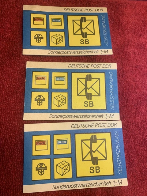 DDR Sondermarken-Heftchen SMHD 11ac, ad, cba