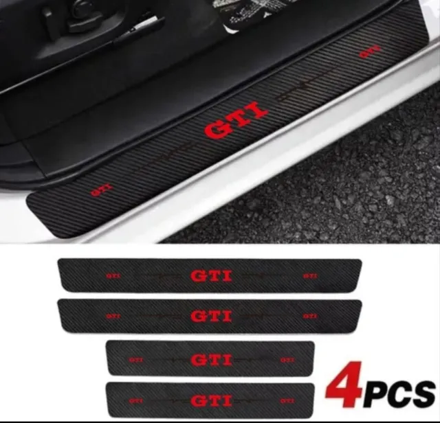 New *4 Door Sill Protector Carbon Fiber Fits VW Golf GTI Mk4 Mk5 Mk6 Mk7 Mk8-VW