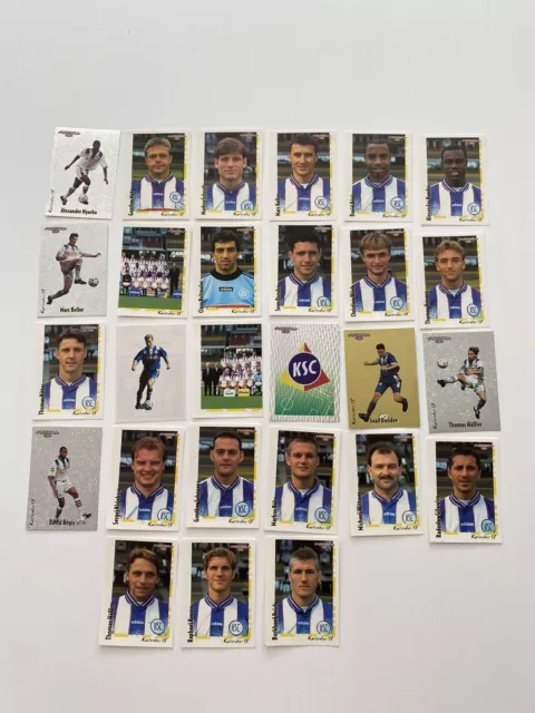 Karlsruher SC Team Set komplett Panini Fussball Bundesliga 1998