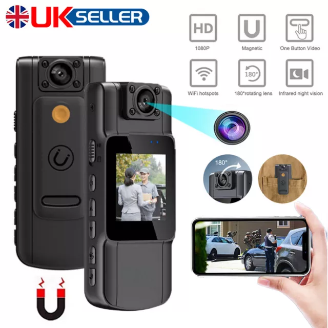 4K 1080P Video Recorded DVR IR Night Cam WIFI Camcorder Mini Police Body Camera