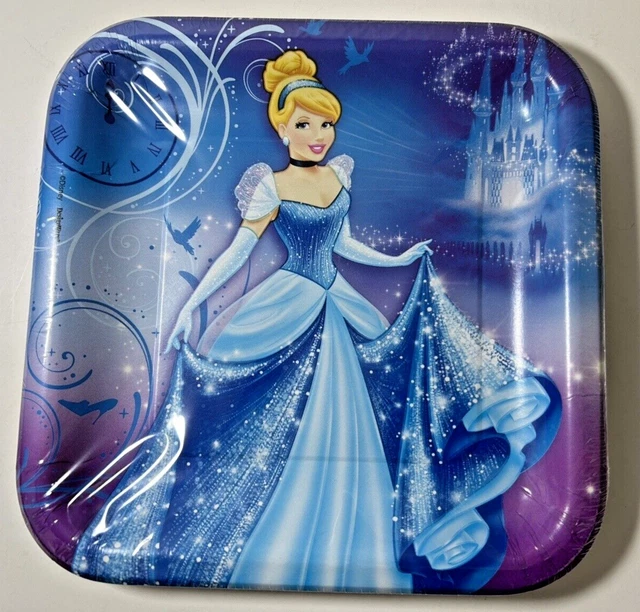 DISNEY CINDERELLA SPARKLE Party Plates Birthday Party Supply 8 Per Pack