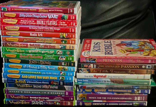 VEGGIE TALES CHILDRENS Christian Life Lessons DVD Lot Of 29 Church veggie-tales-childrens-christian-life-lessons-dvd-lot-of-29-church