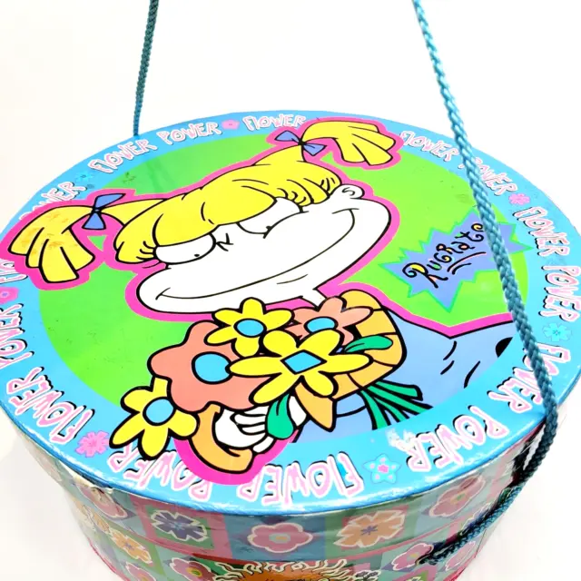 Vintage Rugrats Angelica Pickles Round Cardboard Box with 2 Small Boxes Inside
