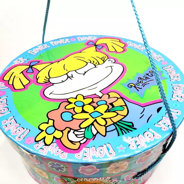 Vintage Rugrats Angelica Pickles Round Cardboard Box with 2 Small Boxes Inside