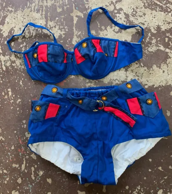 Vintage 1960s Triumph Bikini Swimsuit Bathing Suit Orig Label EU 38 Boy Short