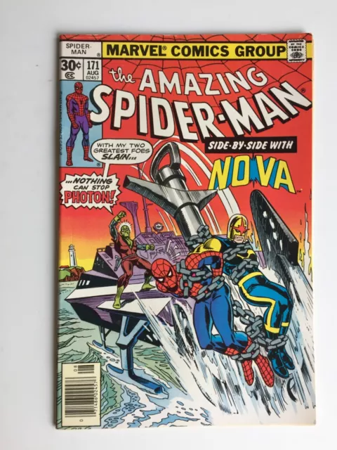 Amazing Spider-Man #171  VF+  App of Nova and Photon  1977
