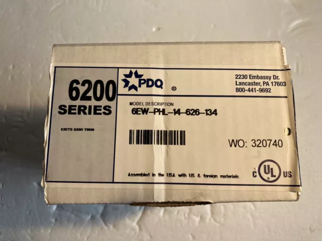 PDQ 6200 Series Exit Door Lever Model 6EW-PHL-14-626-134