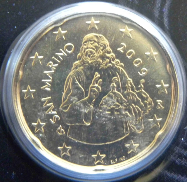 SAINT MARIN - 20 CENT EURO BU 2009 - Pièce encore scellée