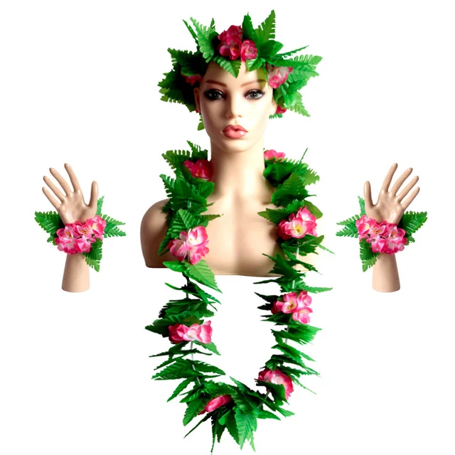 5 Pcs Blumenkranz Hawaiianisches Kostüm Kleidung Dekorative
