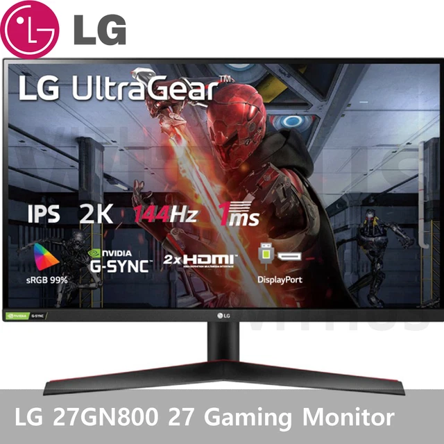 LG 27GN800 27 Inch UltraGear Gaming Monitor QHD IPS 1ms 144Hz HDR G