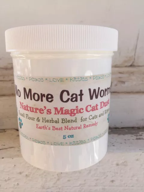 Natural Diatomaceous Earth Cat & Kitten Dewormer Treatment and Immune Support