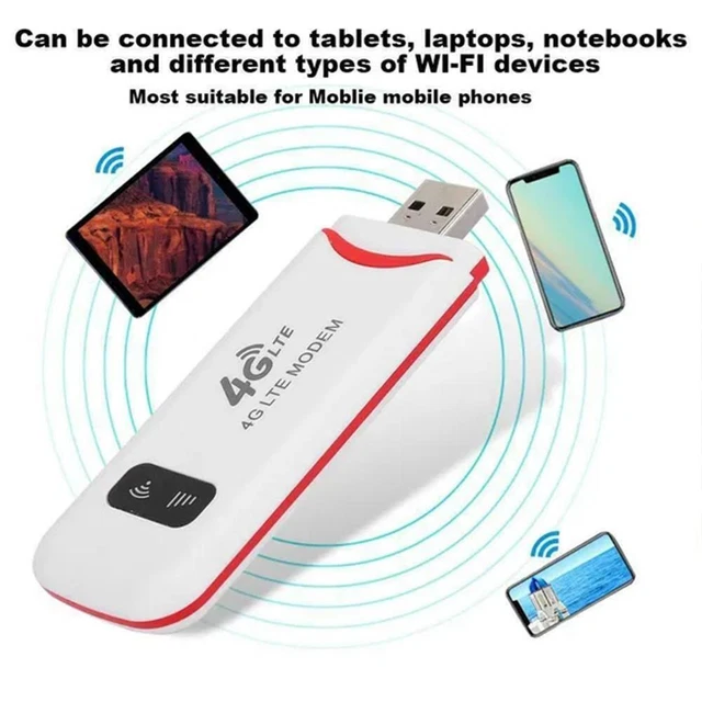 Unlocked 4G LTE Modem Wireless Router USB Dongle Mobile Broadband WIFI SIM Card.