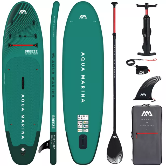 AQUA MARINA BREEZE 9'10" SUP Board Stand Up Paddle aufblasbar Surfboard Paddel