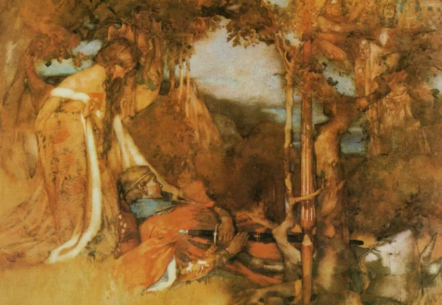 William Russell Flint Art The Enchanted Forest Mounted Print 40 Yrs Old Perfect