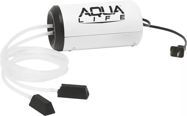 Frabill Aqua-Life Dual Output Aerator | Available in 12V and 110V | 50-Gallon &