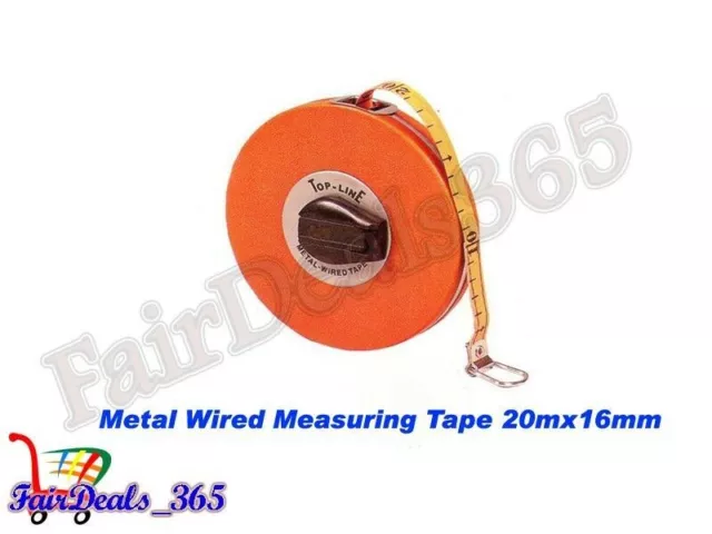 20Mx16MM TOP LINE MEASURING TAPE WIDTH WITH COPPER WIRES WITH UNBREAKABLE CASE