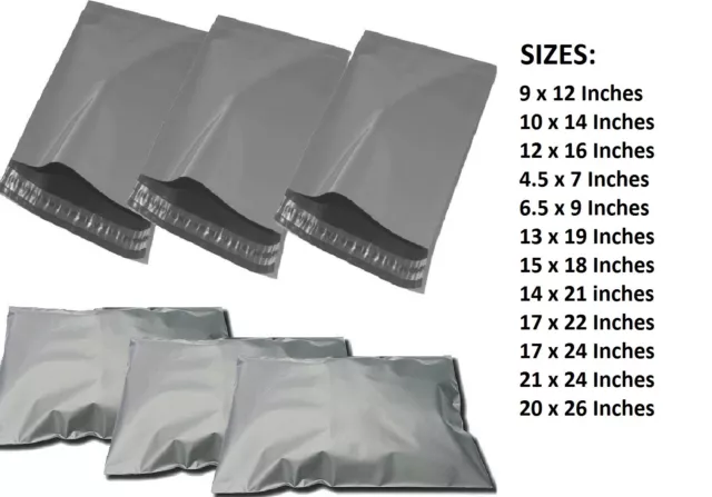 GREY Postal Packaging Bags Plastic Parcel Mailing Packing Envelopes Polythene 2