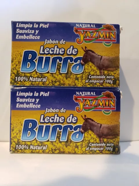 DONKEY'S MILK SOAP/JABON DE LECHE DE BURRA 100GRS "Suaviza & Embellece (2 Pack)