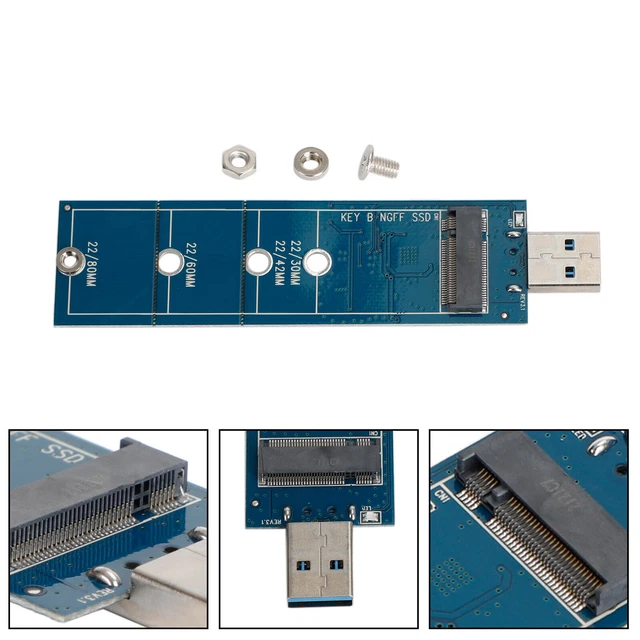 M.2 to USB Adapter SATA Protocol Support 2230 2242 2260 2280 for Windows MAC OS