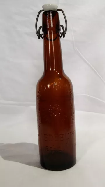 Actien Brauerei Neustadt Magdeburg - Bierflasche - Antik - Braunglas - Sammler A