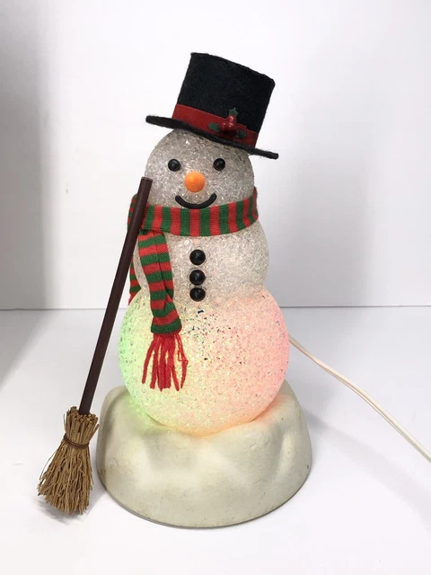 Vintage Avon Chilly Sam Lightup Snowman 1993 Color Changing Popcorn Plastic