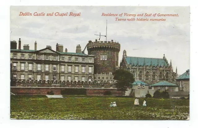 Ireland Dublin Castle & Chapel Royal Valentine Dublin Postcard c.1910's