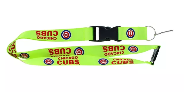 CHICAGO CUBS MLB Neon Green Team Lanyard NEW