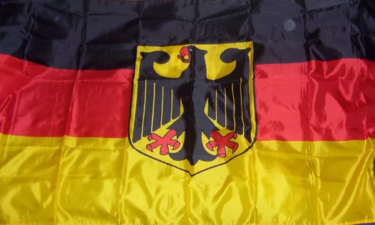 Deutschland Flaggen / Fahne / Flagge Ösen 90 x 150 cm - WM / EM Adler - Sterne