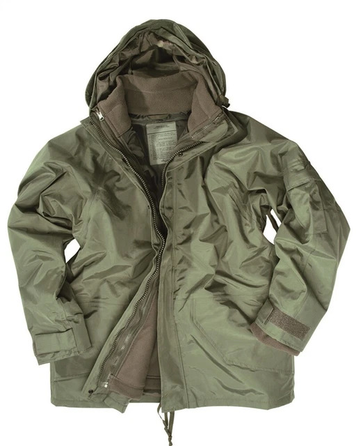 Parka con Pile Giacca Militare Impermeabile e Termica Miltec  di Colore Verde