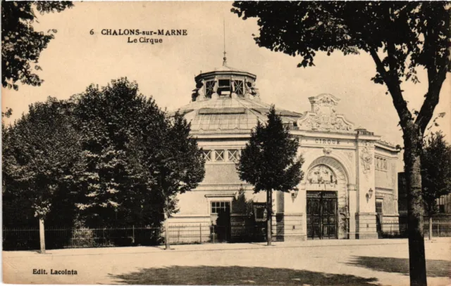 France, Chalons-sur-Marne, Circus, Le Cirque, Vintage Postcard