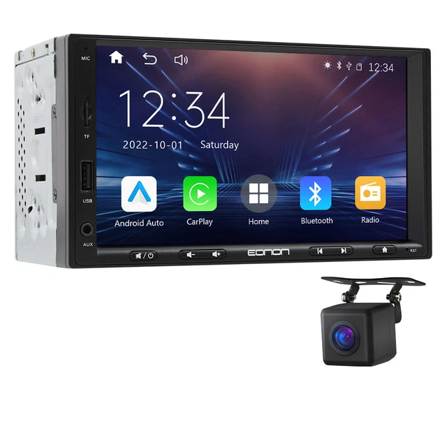 CAM+Wireless Apple CarPlay Android Auto 7" Double DIN Car Stereo Radio Bluetooth