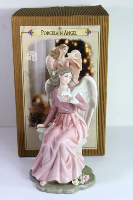 Grandeur Noel Collectors Edition 2001 Porcelain Angel with Dove #N0240B