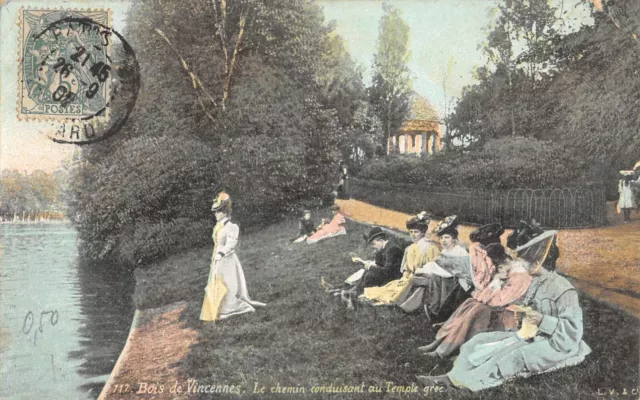 CPA 75 PARIS XIIe BOIS DE VINCENNES LE CHEMIN CONDUISANT AU TEMPLE GREC