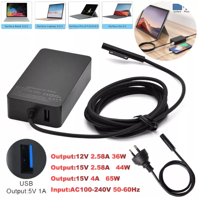  Surface Go Charger,Surface Go Power Supply Adapter 24W 15V 1.6A  Charger for Surface Go 3/2/1 Surface Pro 4 Core m3 Surface Pro 3 Core m3  Surface Pro 5 Core m3 Tablet