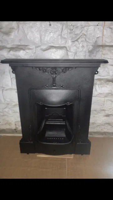 Edwardian Cast Iron Fireplace  Art Nouveau (Circa 1906)Free Delivery