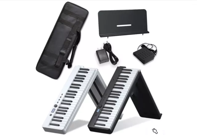 88-Key Foldable Digital Piano Full-size Semi Weighted Electronic Keyboard U.K.