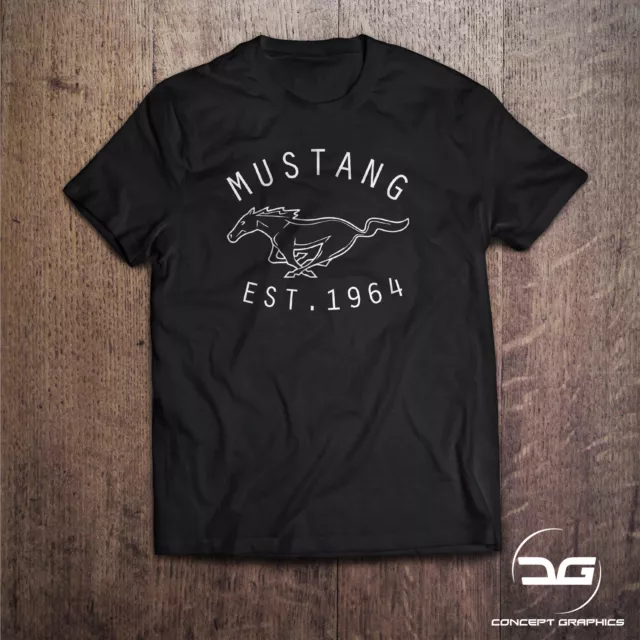 Classic Mustang Men's Black T Shirt Novelty Gift
