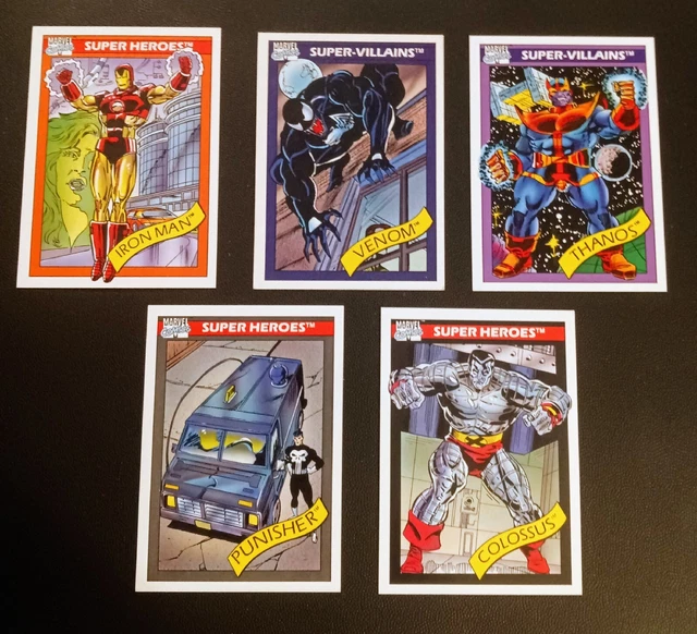 1990 Marvel Universe Venom Iron Man Thanos Silver Surfer Hulk Spider-Man  = 11