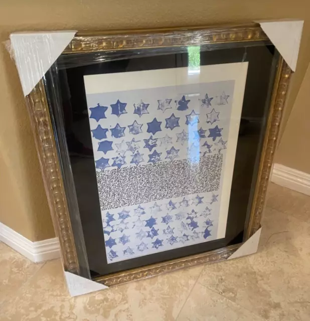 Nissan Engel, Star of David, Screenprint, signed in pencil Framed